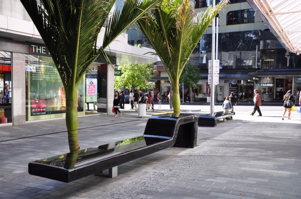 Granite Seats and Paving - Darby Street Auckland