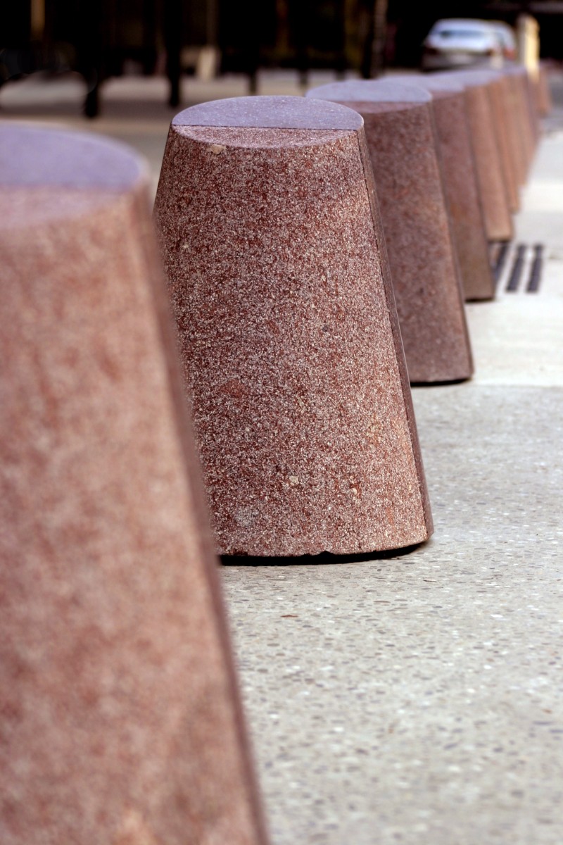 Red Granite Bollards