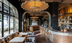View of Picnicka restaurant down the bar.