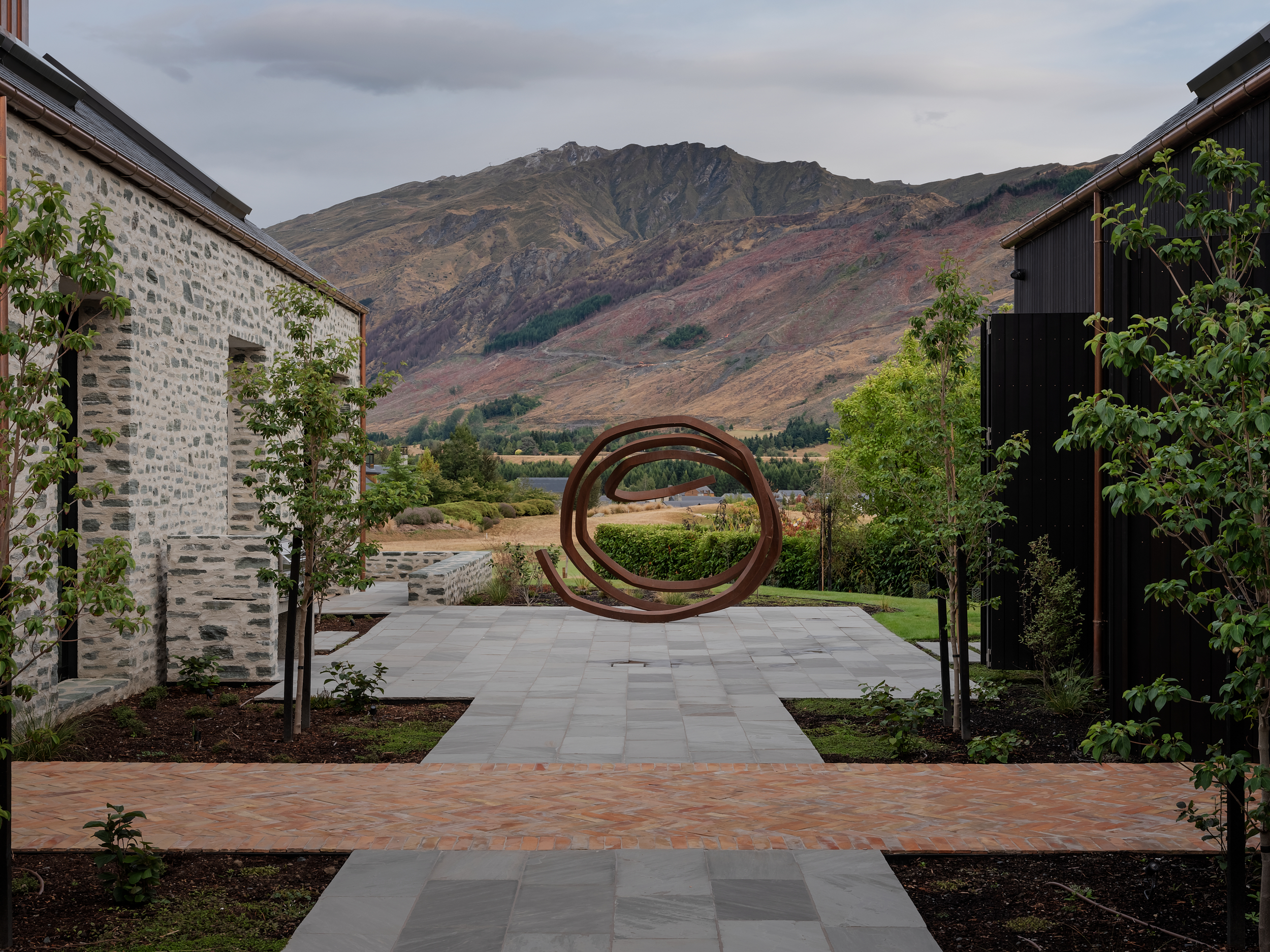 Kandler Sandstone and Terracotta Brick Paving